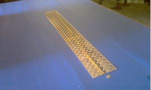 Picture of Aluminum Diamond Plate Flat 6 x 48 in, 1/16 in thick,. 4 ft,  New, .062 In,  Hash Plate, Tread Plate, Tread Bright 
