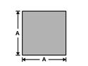 Picture of Aluminum Square Bar - 5/8" OD x 48", 4 ft, 48 in , USA! New