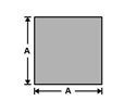 Picture of Aluminum Square Bar - 1 1/4" OD x 48", 4 ft, 48 in , USA! New