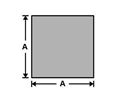Picture of Aluminum Square Bar - 2 1/2" OD x 48", 4 ft, 48 in , USA! New