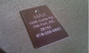 Picture of Pet ID Tags Custom Engraved High Definition Anodized Dog Cat Pet Tag