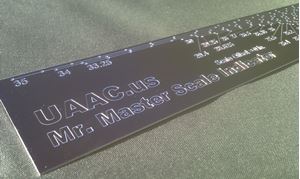 Picture of Mr. Master Straight Edge Scale Fret Indicator, 36 scales, Luthiers Tool, Guitar Neck, Un-Notched, USA!