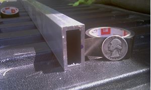 Picture of Aluminum Rectangle Tubing - 3/4"  x 1 1/2" OD x 1/8” x 48", 4 ft, 48 in, .75 in, 1.5 in, USA! New